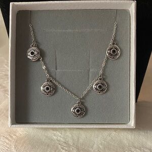 Silver Evil Eye Pendant Necklace